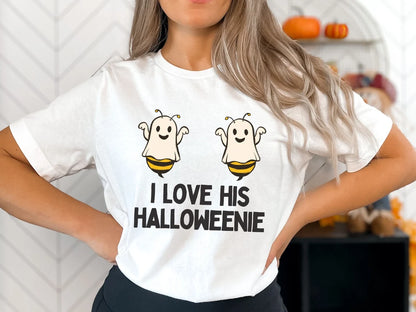 Halloweenie & Boo Bees Funny Matching Halloween Couple Shirt