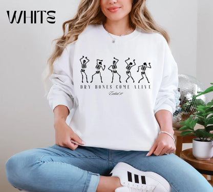 Dancing Skeleton Sweatshirt Christian Halloween Sweatshirt