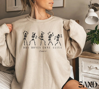 Dancing Skeleton Sweatshirt Christian Halloween Sweatshirt